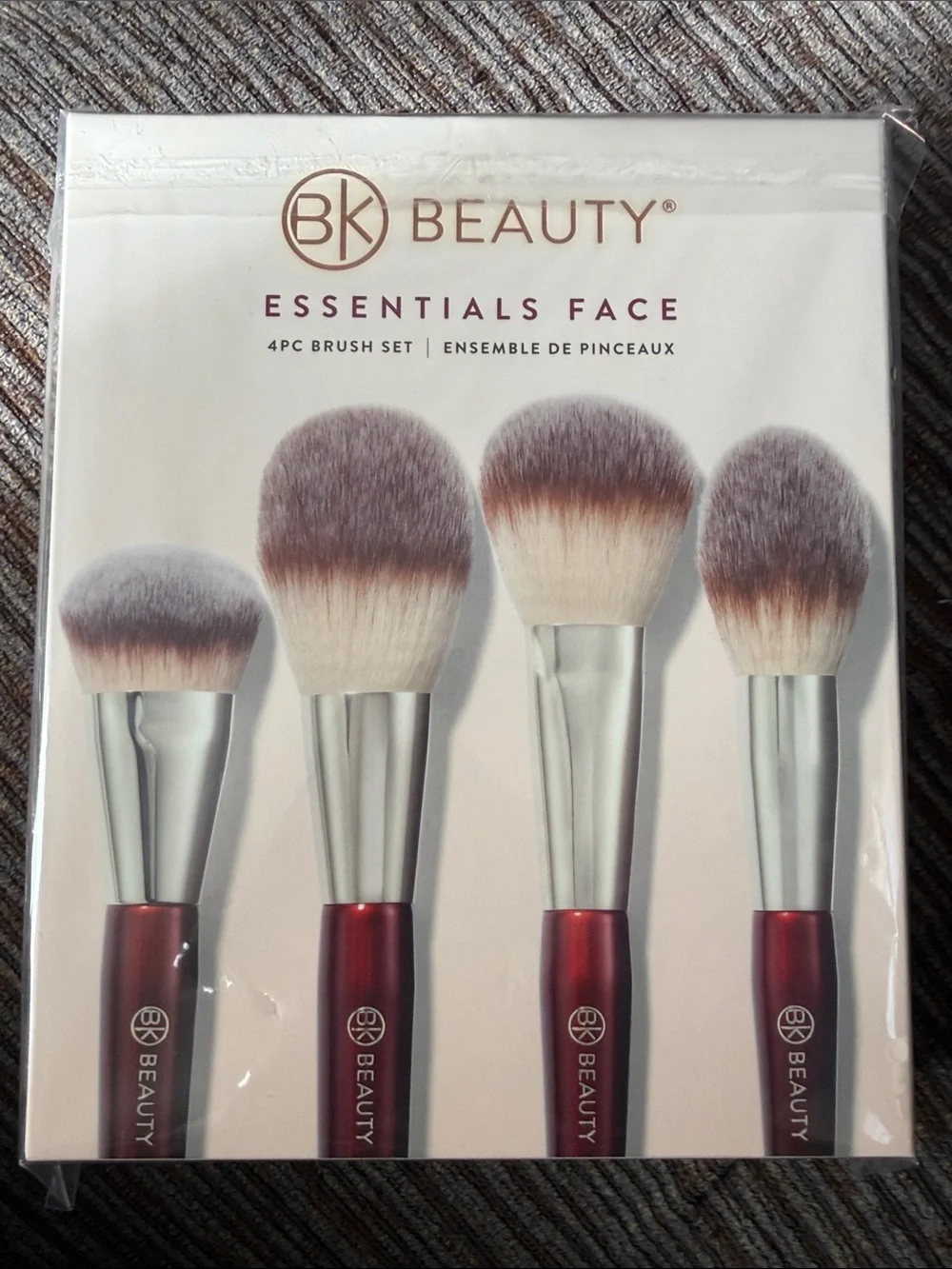 BK Beauty Essentials Face 4-Piece Brush Set — Red Handles